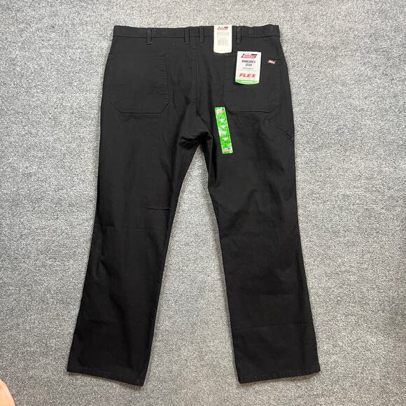Dickies Jeans Men 44 Black Flex Dungaree Straight Leg Workwear Stretch Cotton - Picture 7 of 10